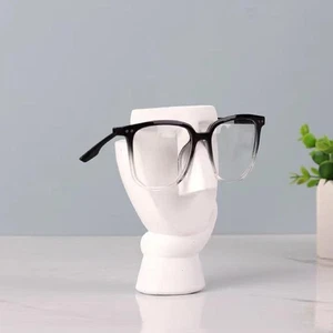 Face Eyeglass Holder Desk Entryway NightStand Shelf Creative Office Eye Glasses - Picture 1 of 6