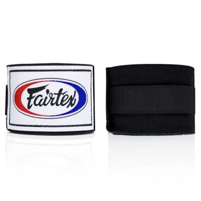 Envoltórios de boxe preto Fairtex 180 polegadas para suporte e conforto no pulso - Imagem 1 de 2