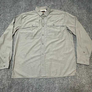 Camisa Orvis Para Hombre Grande Verde Cuello Abotonado Manga Larga Bolsillos Trucha Ruga - Imagen 1 de 12