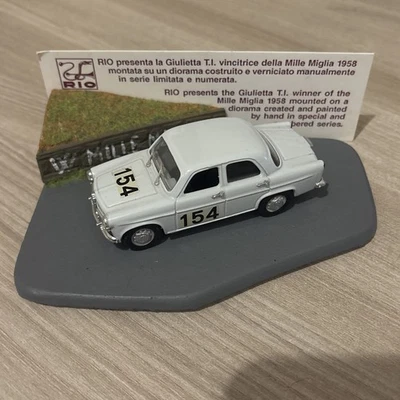 RIO 1/43 DR01 ALFA ROMEO GIULIETTA TI MILLE MIGLIA 1958 LIMITED EDITION - Immagine 1 di 3