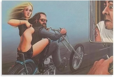 Póster Ghost Rider de David Mann | Impresión artística de motocicleta 12x18 16x24 24x36 Foto 1 de 3