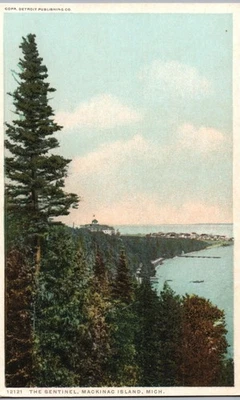 Mackinac Island, Michigan - The Sentinel -  Phostint Postcard - Image 1 of 2
