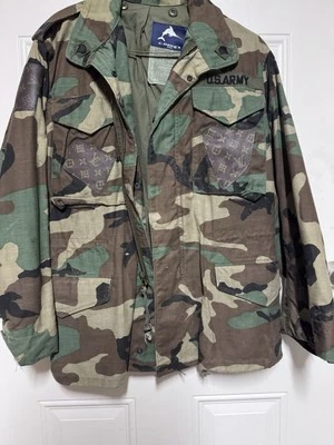 Modified W/Louis Vuitton Patches US ARMY MedRegular FIELD JACKET Hip Vibe - Image 1 of 4
