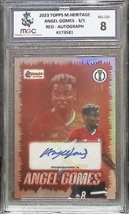 Angel Gomes LOSC Lille Rojo 3/5 Automático 2023 Topps Merlin Heritage #135 MGC 8  - Imagen 1 de 3