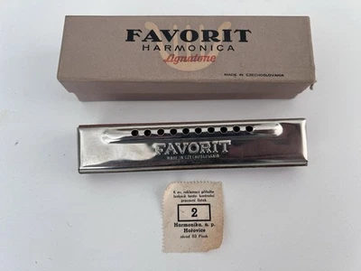Favorit Harmonica – Chromatic 12-Hole, Made in Czechoslovakia, with Box & Slip - Image 1 of 4
