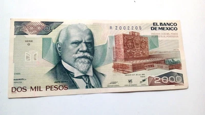Billete México 2000 Pesos 1983 Foto 1 de 2
