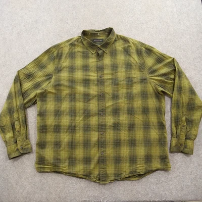 Banana Republic Shirt Mens 2XL XXL Green Black Button Long Sleeve Untucked - Image 1 of 4
