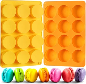 2 Pcs Oreo Chocolate Cookie Silicone Molds, 12-Cavity round - Picture 1 of 12