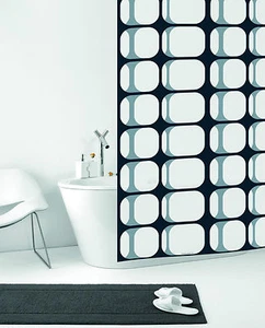 TENDA DOCCIA 120/180/240x200 cm SELEZIONE DESIGN PVC *QUADRO*CONCHIGLIA*CERCHI* - Foto 1 di 8