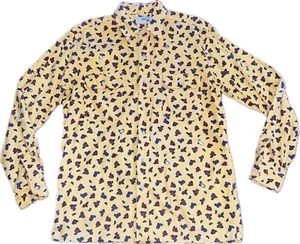 VTG Reyn Spooner Yellow Long Sleeve Paisley Corduroy Aloha Hawaiian Men's M EUC - Picture 1 of 11