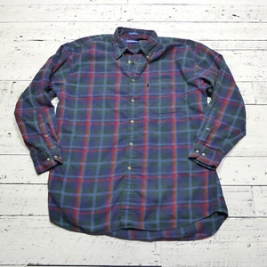 VINTAGE Pendleton Flanellhemd Herren Large blau rot kariert Baumwolle Knopfleiste - Bild 1 von 6