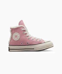 New Converse Chuck 70 "Leather & Fur" Sherpa Shoes - Lotus Pink (A12449C) - Picture 1 of 8