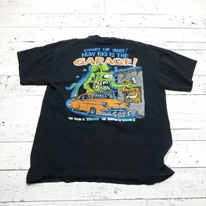 Rat Fink Shirt Size Large Ed Big Daddy Roth Garage is Mine Graphic Hot Rod - Picture 1 of 8