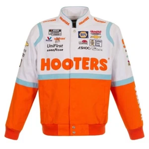 Giacca da corsa NASCAR vintage per adulti completamente ricamata giacca Hooters - Foto 1 di 3