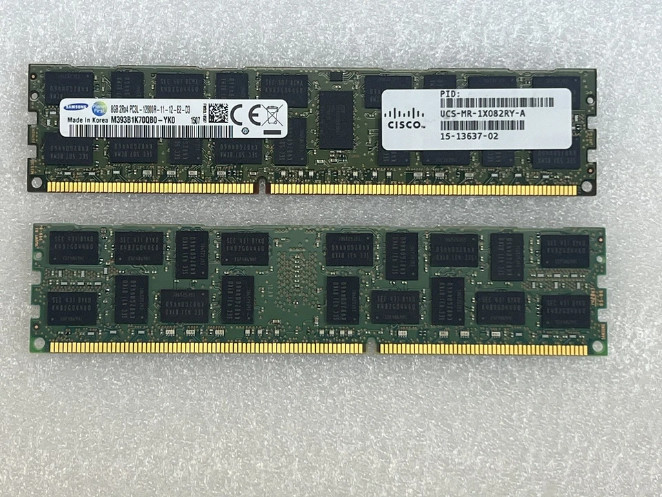 Cisco Samsung 15-13637-02, 2Rx4 PC3L-12800R 8GB M393B1K70QB0-YK0,UCSMR1X082RYA - Image 1 of 1