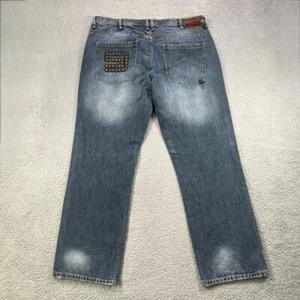 Vintage Sean John Jeans Men 40 Blue Baggy Fit Y2K Streetwear Embellished Pocket - Picture 1 of 19