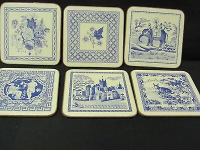 Spode Blue Room Collection Coasters. 6 Design Set. New