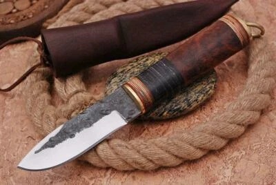 Mittelalter  Messer, Gürtel Messer, handgeschmiedet Carbon stahl 1095 4164 - Bild 1 von 4