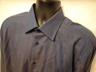 Camisa de vestir para hombre Ben Sherman talla 16 1/2 32-33 100 % algodón a rayas azules Foto 1 de 4