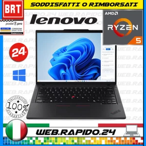 PC PORTATILE NOTEBOOK LENOVO T14 14" RYZEN 5 16GB SSD 512GB FHD WIN 11 - Foto 1 di 5