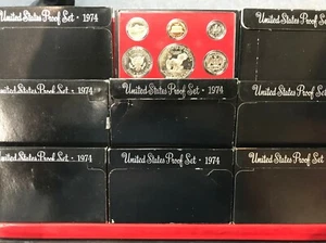 8 Set LOT of 1974-S U.S. Proof Sets ORIGINAL - Picture 1 of 1