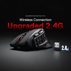 Redragon M811 PRO Wireless MMO RGB Gaming Mouse 15 Button 10 Side Keys USB - Picture 1 of 10