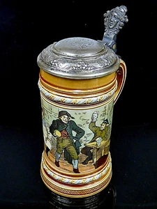 Old Beer Mug - Mettlach/Villeroy & Boch - Cone Wirtshausszene - Um 1900 - Picture 1 of 12