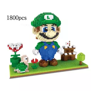 NINTENDO MARIO LUIGI PLANTE FLEUR BRIQUE DE CONSTRUCTION BLOC 1800 PCS NEUF - Imagen 1 de 1