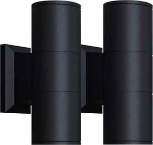 Led Wall Sconce Light, 7-Inch Cylinder Up and Down Matte Black Light (2-Pack) - Picture 1 of 9