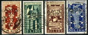 Trieste A 1949 Biennale d'Arte di venezia S6 n. 35/38 usati (l058) - Foto 1 di 1
