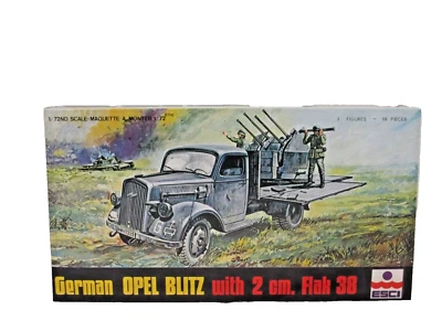 ESCI 8052 German OPEL Blitz with 2 cm. Flak 38 Modello in kit1/72 - Immagine 1 di 2
