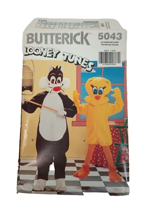 Butterick 5043 Looney Tunes Tweety Costume Sewing Pattern Kids Size S-XL New - Image 1 of 4