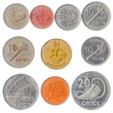 10 DIFFERENT COINS FROM FIJI. 1 CENT - 1 DOLLAR. OCEANIA MONEY: 1969-NOW