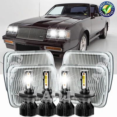 Fit 1982 1983 1984 1985 1986 1987 Buick Regal 4pc 4x6" LED Headlights Hi-Lo Beam - Image 1 of 4