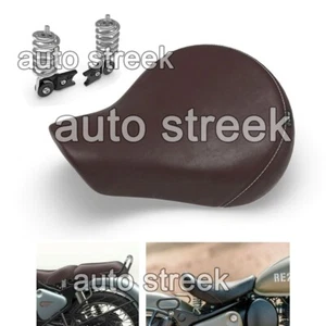 Sella Bassa Con Molla Per Royal Enfield Classic REBORN 350 Marrone - Foto 1 di 4