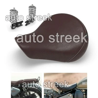 Sella Bassa Con Molla Per Royal Enfield Classic REBORN 350 Marrone - Immagine 1 di 4