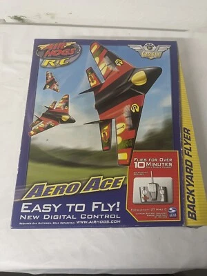 Air Hogs R/C Aero Ace AH50 Backyard Flyer 2006 Spin FOR PARTS W/ Box And Manual  - Image 1 of 4