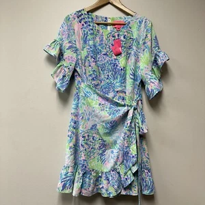 Lilly Pulitzer Damen 14 Darlah Stretch Kleid Shell Of A Party Neu mit Etikett - Bild 1 von 8