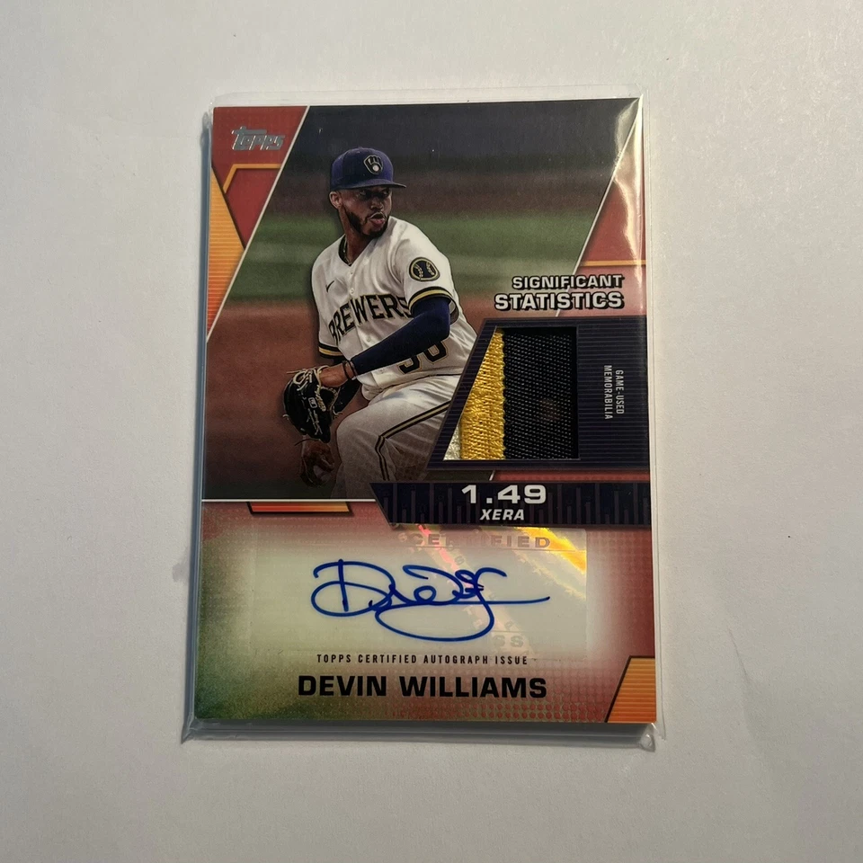 Devin Williams Significant Statistics Patch Auto #21/25 - Image 1 of 3