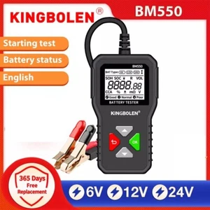 Battery Tester Tool KINGBOLEN BM550 6/12/24V Auto Diagnostic 100-2000 CCA Tester - Picture 1 of 11
