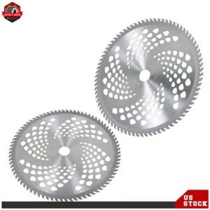 Paquete de 2 cuchillas de cepillo con punta de carburo de 10" x 80T reemplazan para cortadora cortadora herbicida - Imagen 1 de 8
