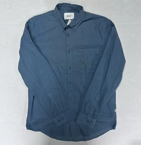 $185 New NN07 Men’s Size Medium M Casual Solid Blue L/S Button Front Shirt - Picture 1 of 7