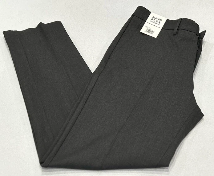 Haggar Men's Slim-Straight Premium Flex Dress Pants Dark Gray Size 32X32