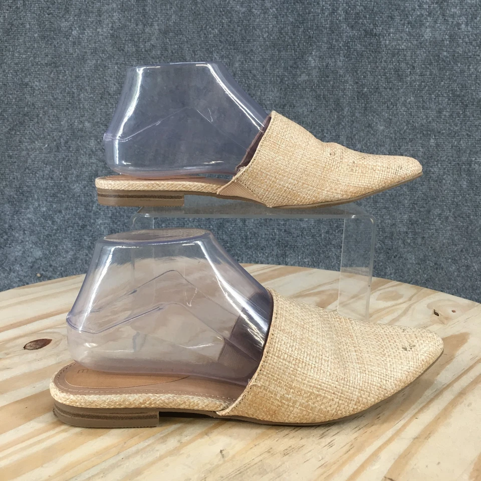 Zapatos de niña Madden para mujer 8 mulas tela crema sin cordones punta informales cómodos Foto 1 de 4