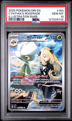 PSA 10 Cynthia's Roserade 184/182 Pokemon Destined Rivals DRI EN 2025 GEM MINT - Image 1 of 2