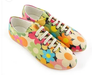 Farbige Gänseblümchen Ballerinas Schuhe SLV064 7,5 - Bild 1 von 12
