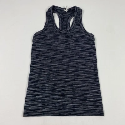 Camisa Athleta Mujer XS Azul Marino Blanco Rayas Camiseta sin Mangas Espalda Corredora Atlética Foto 1 de 4