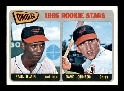 1965 Topps #473 Paul Blair/Davey Johnson Rookie Stars VGEX X3577810 - Image 1 of 3