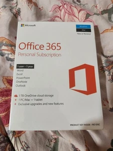 ✅ Microsoft Office 365 Personal - 1 Year Subscription - Brand New & Sealed - Picture 1 of 5