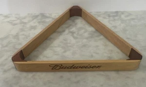 Budweiser Beer Billiards/Pool Table Ball Cue Triangle Rack Wooden - Picture 1 of 5